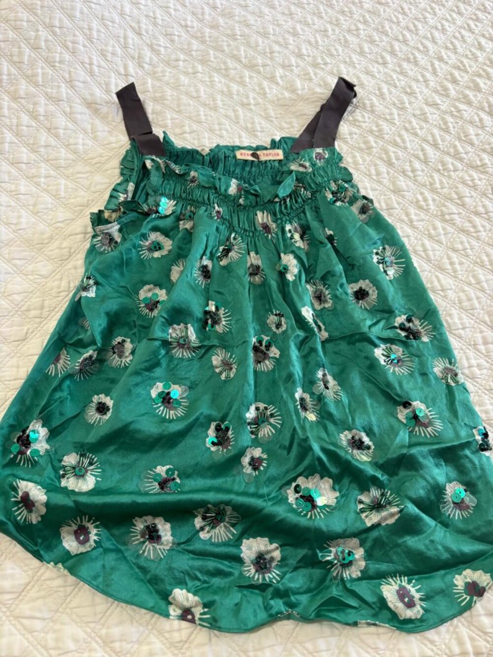 Rebecca Talor Tank Top with sequins